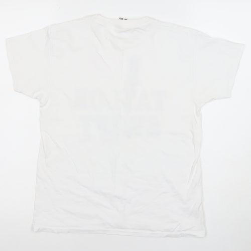 Fruit of the Loom Girls White Cotton Taylor Swift Graphic T-Shirt 10Y