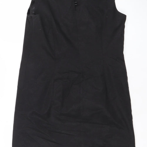 Monsoon Women’s Black Size 14 Sleeveless Sheath Knee Length Dress