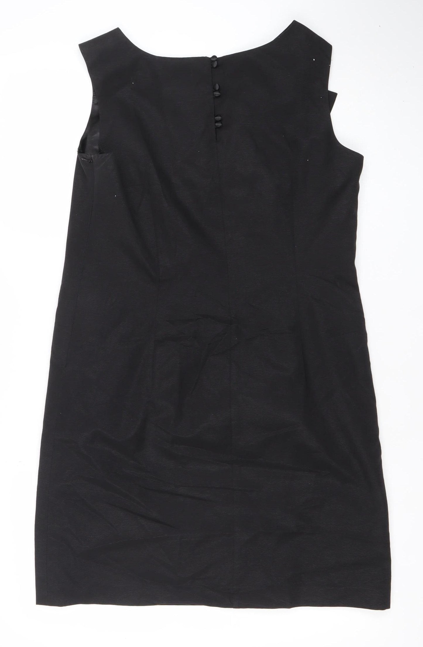 Monsoon Women’s Black Size 14 Sleeveless Sheath Knee Length Dress