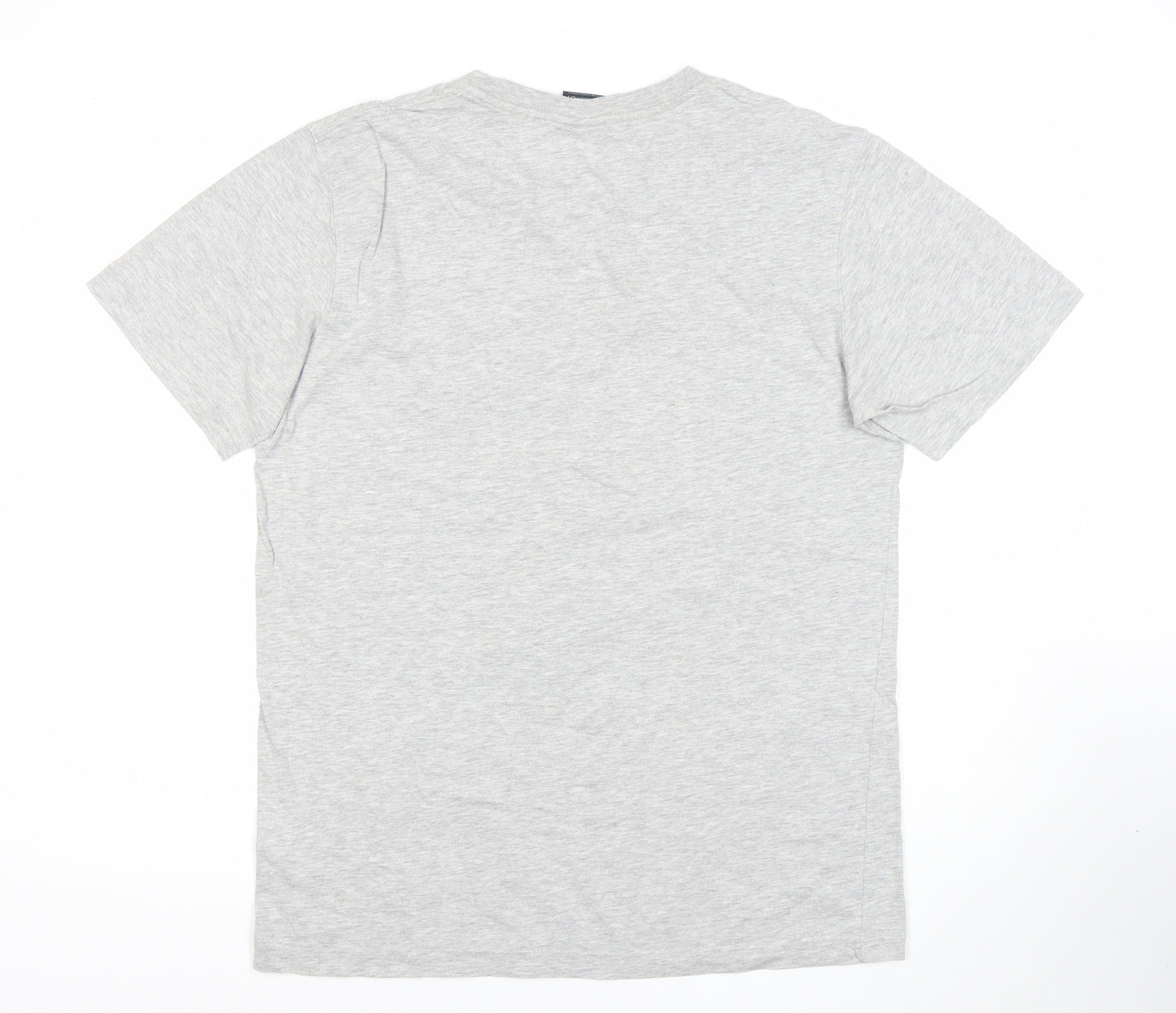 Men's Grey Rugby World Cup 2015 Graphic T-Shirt Size L Cotton