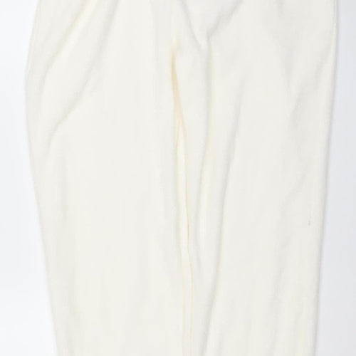 women'secret Women Ivory Fleece Sweatpants M Elastic Waist