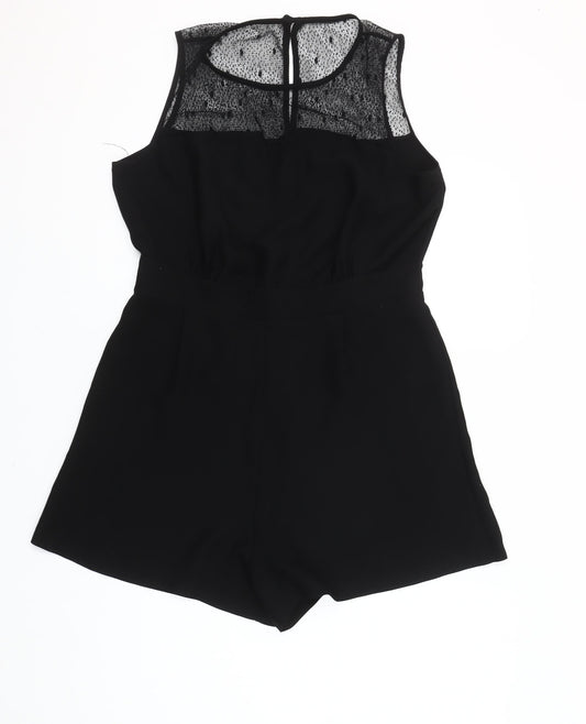 Cameo Rose Women's Black Off the Shoulder Jumpsuit, Size 14 – Preworn