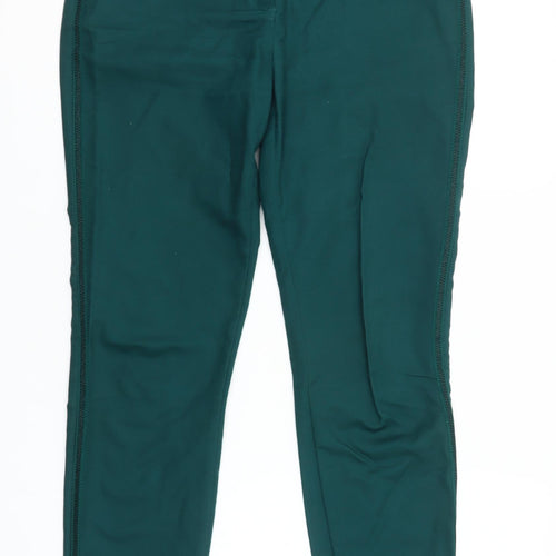 Trend Women's Green Slim Fit Stretch Trousers Size 8 Workwear