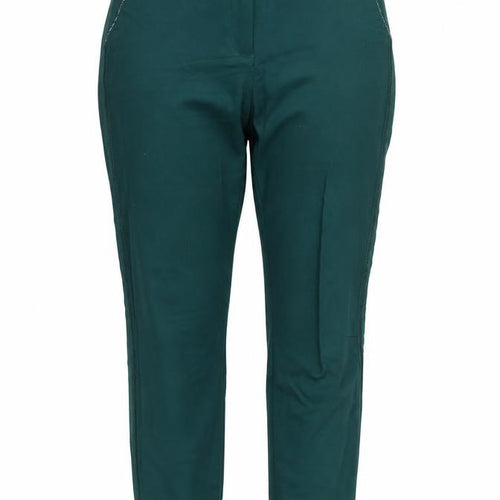 Trend Women's Green Slim Fit Stretch Trousers Size 8 Workwear