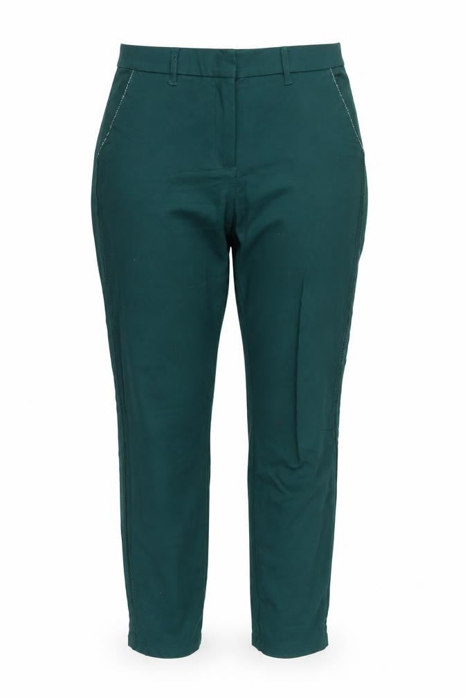 Trend Women's Green Slim Fit Stretch Trousers Size 8 Workwear