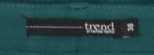 Trend Women's Green Slim Fit Stretch Trousers Size 8 Workwear