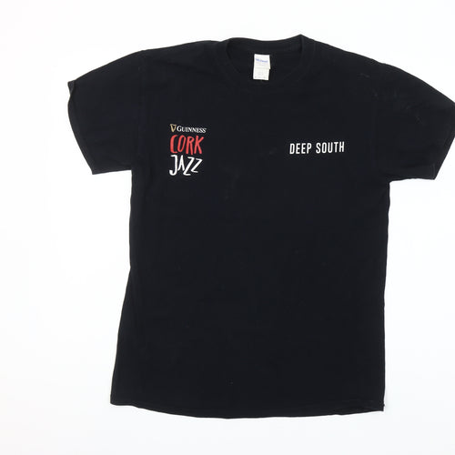 Gildan Men’s Black Medium Cork Jazz Festival Graphic T-Shirt