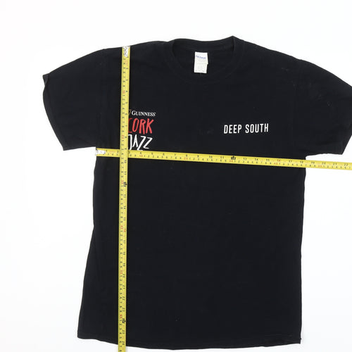 Gildan Men’s Black Medium Cork Jazz Festival Graphic T-Shirt