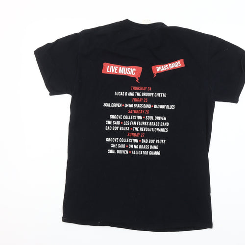 Gildan Men’s Black Medium Cork Jazz Festival Graphic T-Shirt