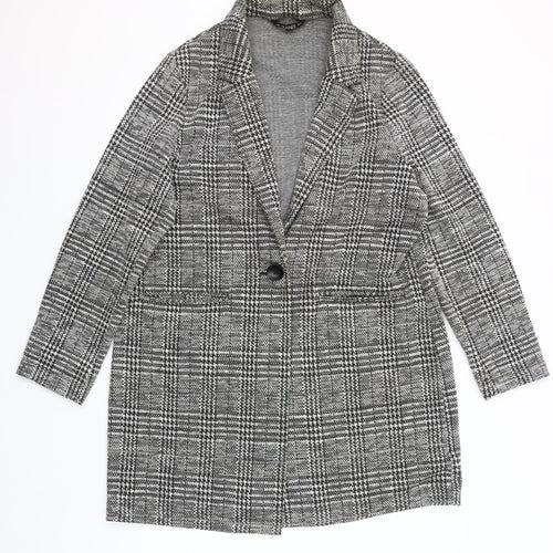 Dunnes Stores Women Grey Check Blazer Jacket Size 16