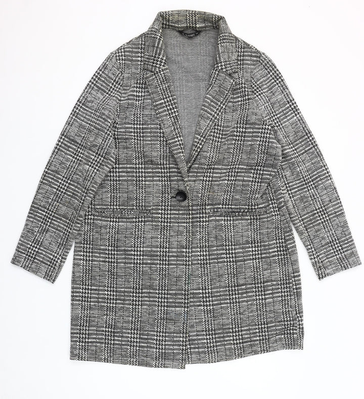 Dunnes Stores Women Grey Check Blazer Jacket Size 16