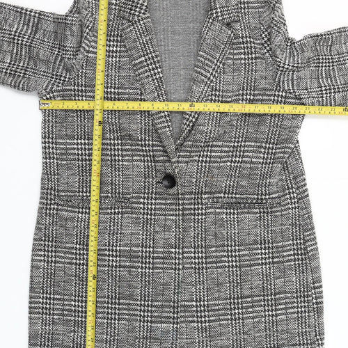Dunnes Stores Women Grey Check Blazer Jacket Size 16