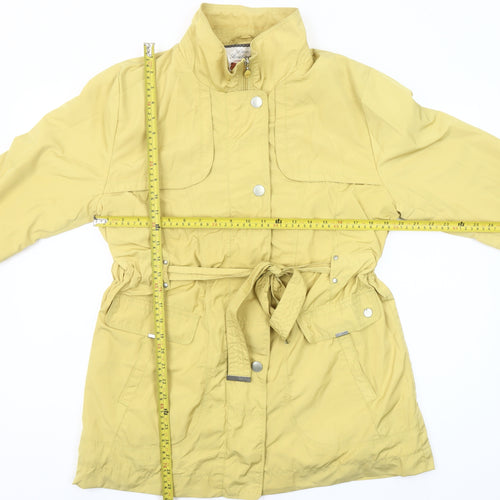 Paco Boutique Women’s Yellow Parka Jacket Size L Mid-Length Polyester