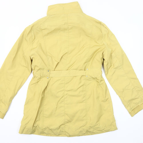 Paco Boutique Women’s Yellow Parka Jacket Size L Mid-Length Polyester