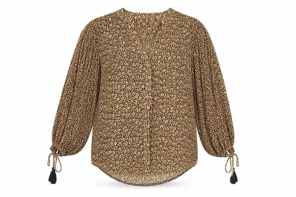 Mint Velvet Women’s Brown Floral Viscose Tunic Blouse XS