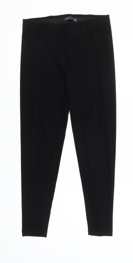 Marks and Spencer Women Black Size 10 Stretch Leggings