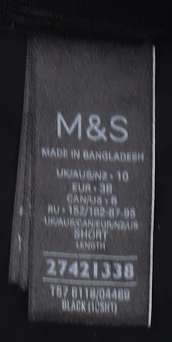 Marks and Spencer Women Black Size 10 Stretch Leggings