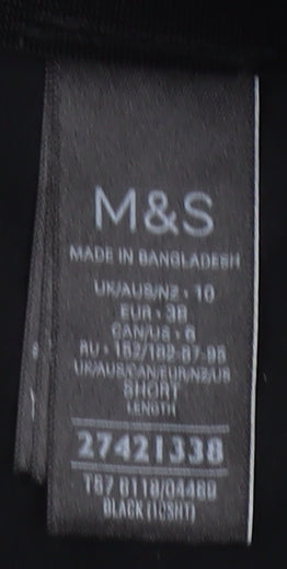 Marks and Spencer Women Black Size 10 Stretch Leggings