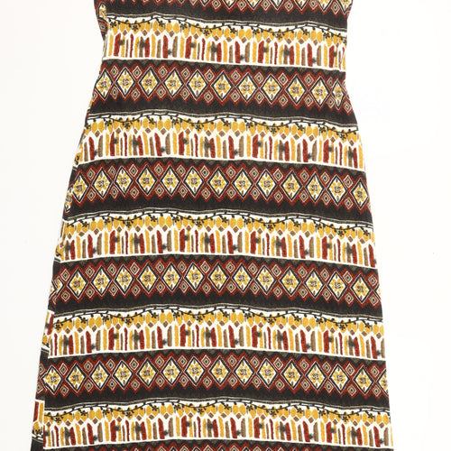 Mizumi Womens Multicoloured XL Tank Dress Geometric Boho Tribal Stretch