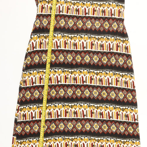 Mizumi Womens Multicoloured XL Tank Dress Geometric Boho Tribal Stretch