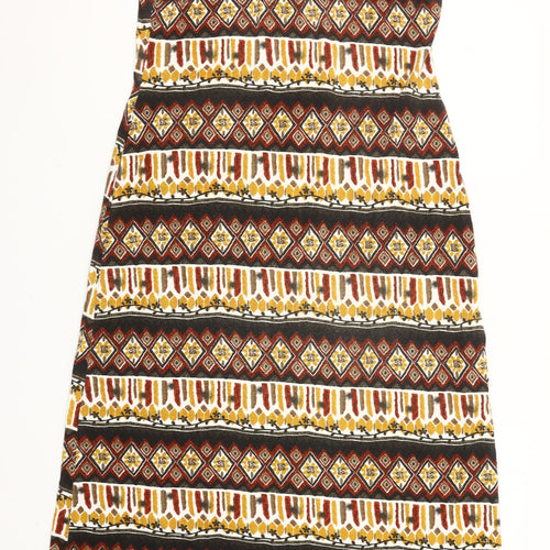 Mizumi Womens Multicoloured XL Tank Dress Geometric Boho Tribal Stretch