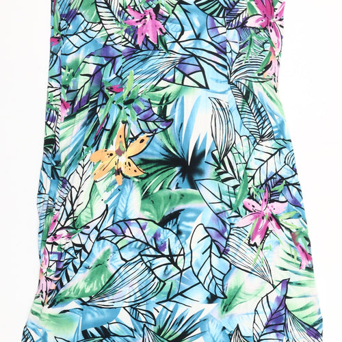 Just Elegance Women’s Multicoloured Floral Shift Dress Size 18 Sleeveless Knee Length