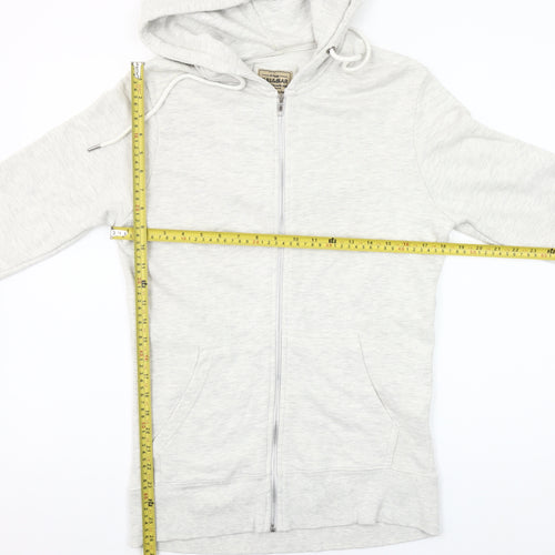 Pull & Bear Men’s Grey Full Zip Hoodie Size S Cotton Blend