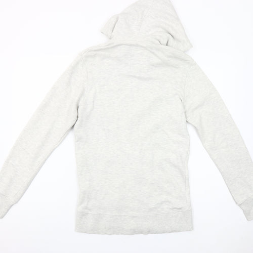 Pull & Bear Men’s Grey Full Zip Hoodie Size S Cotton Blend