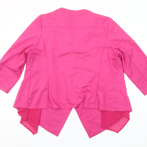 Savoir Womens Pink Size 14 Shawl Lapel Suit Jacket