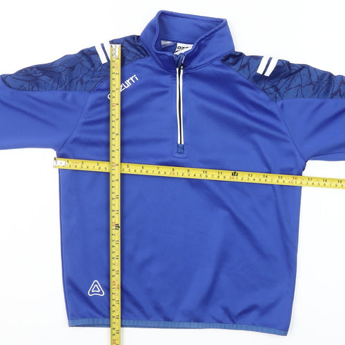 Azzurri Boys Blue 9-10Y 1/4 Zip Sports Sweatshirt Training Top