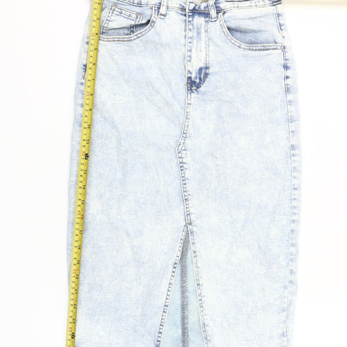 Shein Women’s Blue Denim High Rise Pencil Skirt Size 10