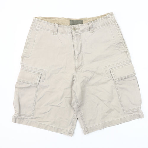 Old Navy Men’s Beige Cargo Shorts Size 31 Cotton Casual Summer