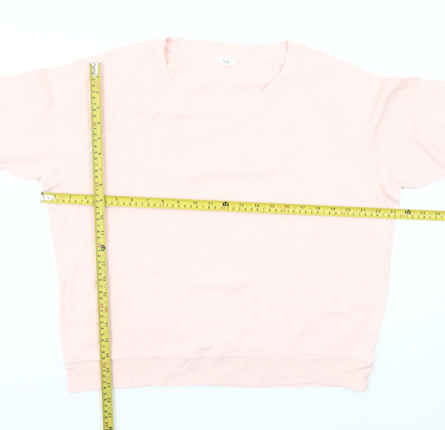 Hush Womens Pink Long Sleeve Crew Neck Jersey Top Size S