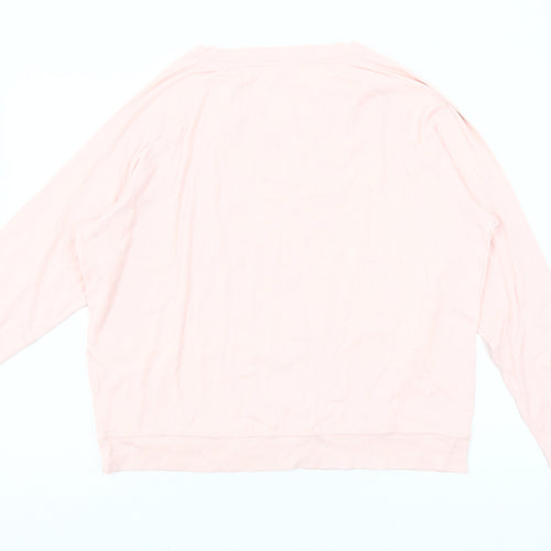 Hush Womens Pink Long Sleeve Crew Neck Jersey Top Size S