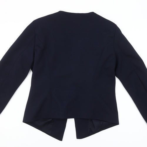 ONLY Womens Blue Tailored Open Front Blazer Jacket Size 10