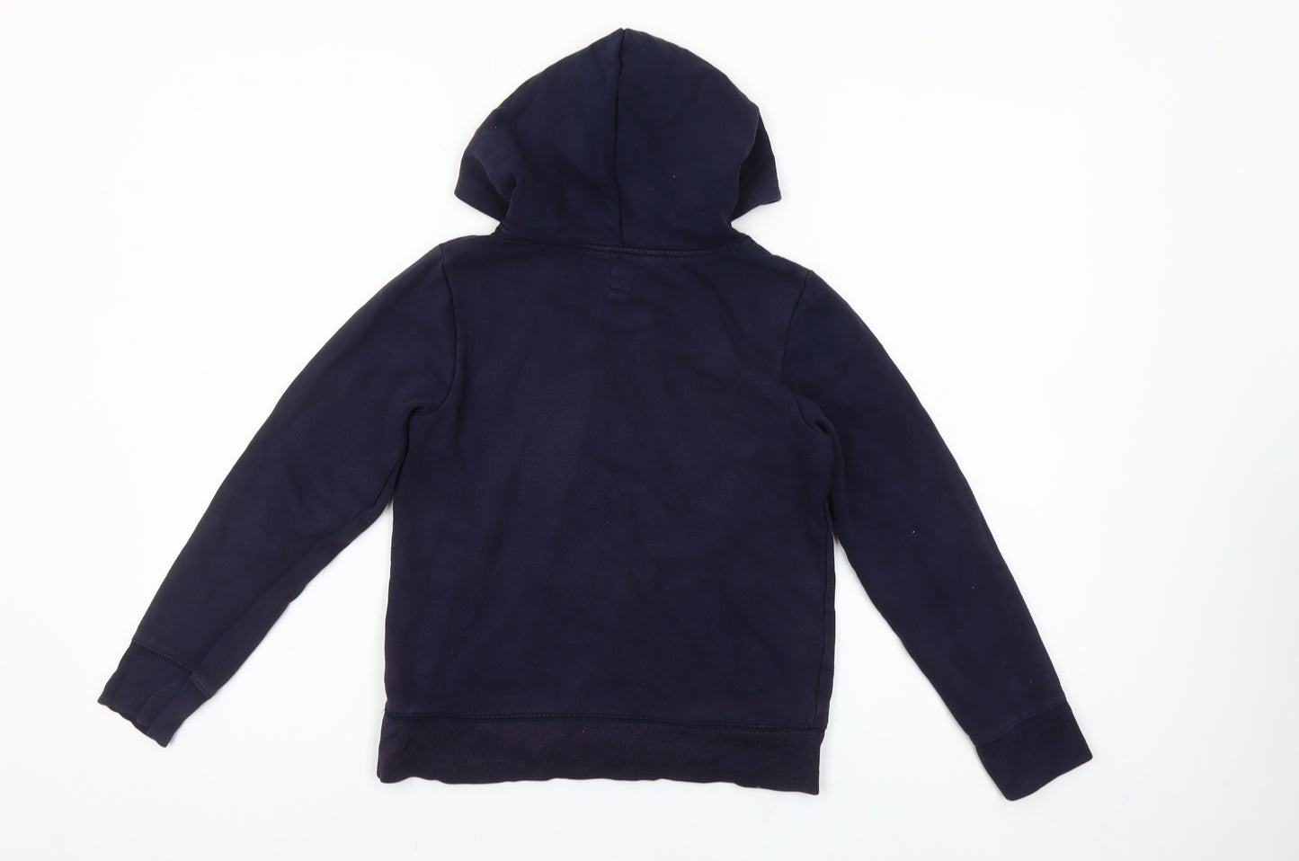 GAP Girls Blue Logo Pullover Hoodie - Size 10-11 Years Cotton Blend