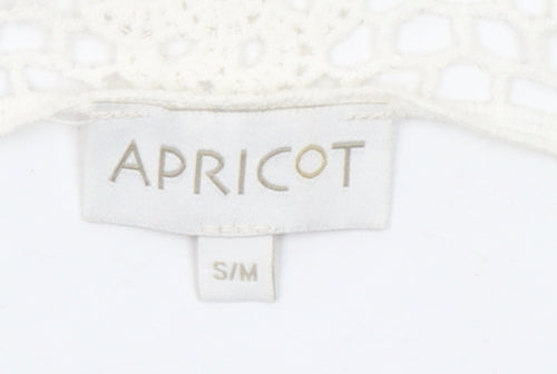 Apricot Womens Ivory Cotton Crochet Tunic Blouse S