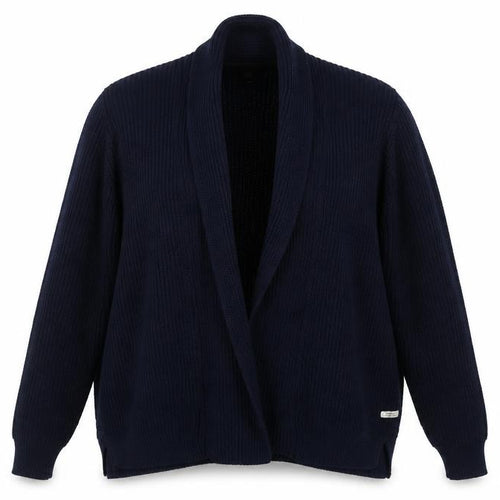 River Island Unisex Blue 2XL Chunky-Knit Open Cardigan Jumper