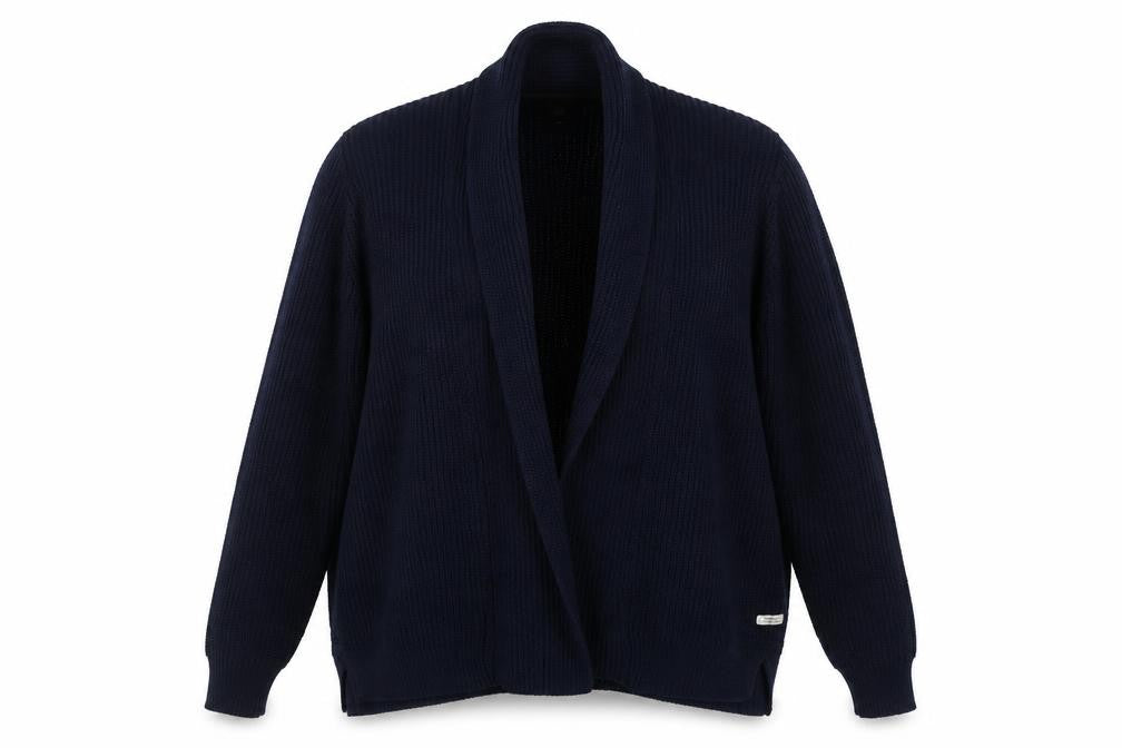 River Island Unisex Blue 2XL Chunky-Knit Open Cardigan Jumper