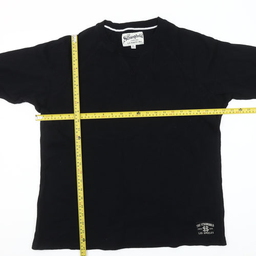 The Stronghold Men's Black XL Long Sleeve Cotton T-Shirt