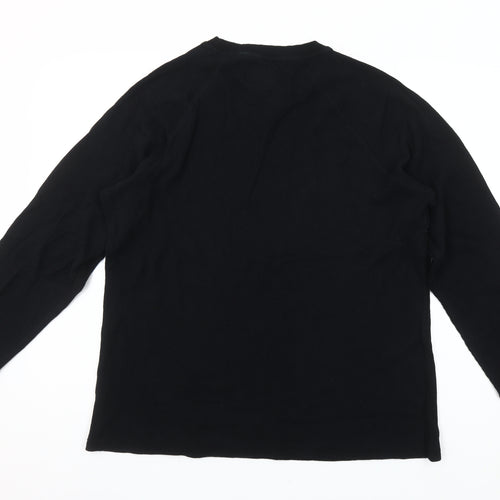 The Stronghold Men's Black XL Long Sleeve Cotton T-Shirt