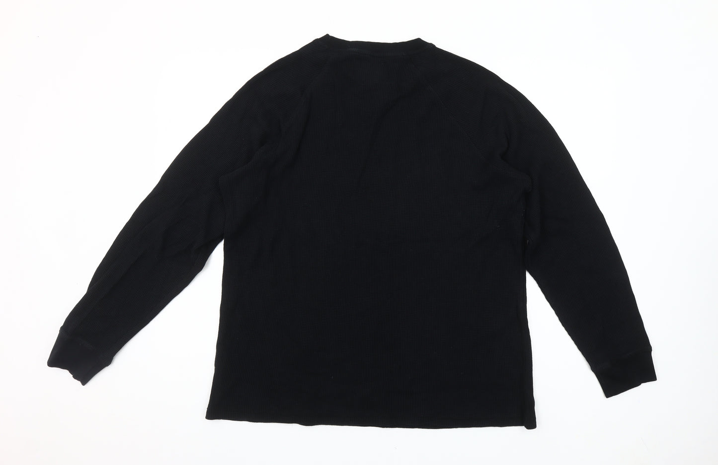 The Stronghold Men's Black XL Long Sleeve Cotton T-Shirt