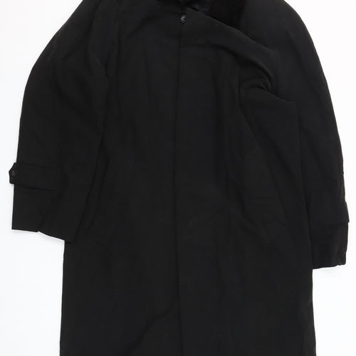 Blarney Woollen Mills Men's Black Cotton Overcoat Size M