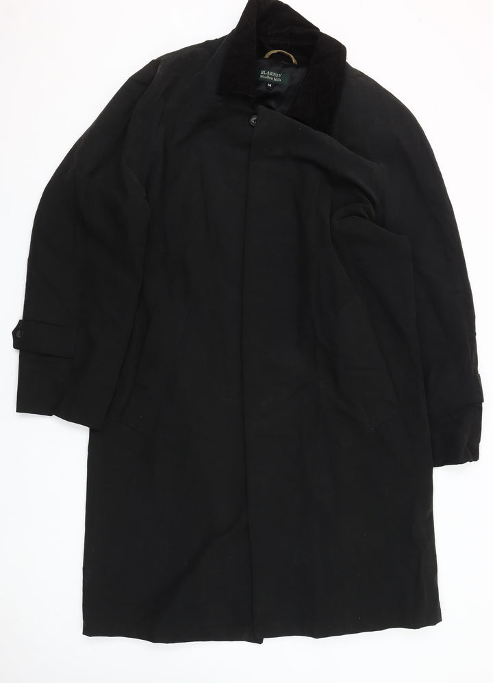 Blarney Woollen Mills Men's Black Cotton Overcoat Size M