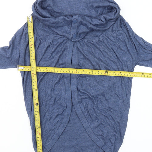Warehouse Women’s Blue Size 8 Cardigan Jumper with Cowl Neck