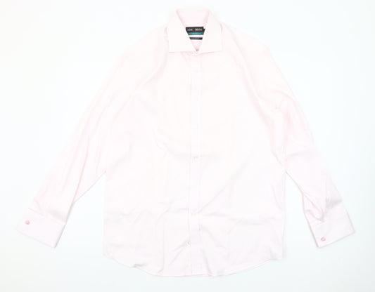 Marks and Spencer Men’s Pink Cotton Formal Dress Shirt 15in Collar