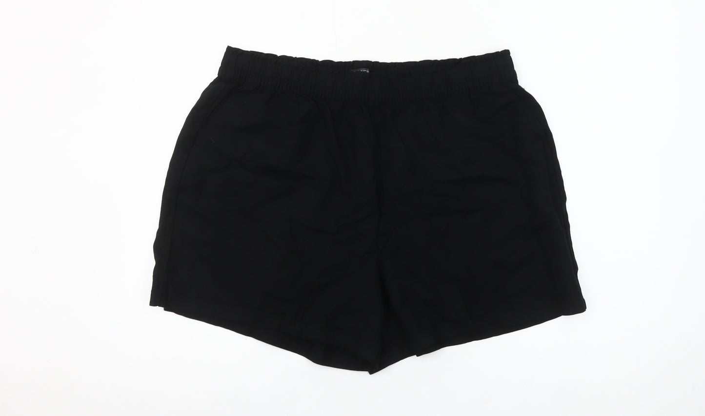 Dunnes Women Black Linen Blend Casual Shorts Size 16