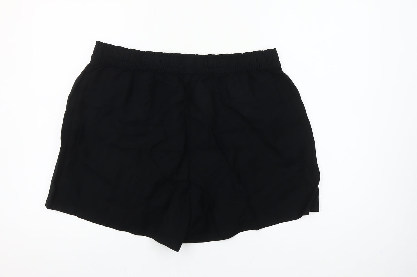 Dunnes Women Black Linen Blend Casual Shorts Size 16