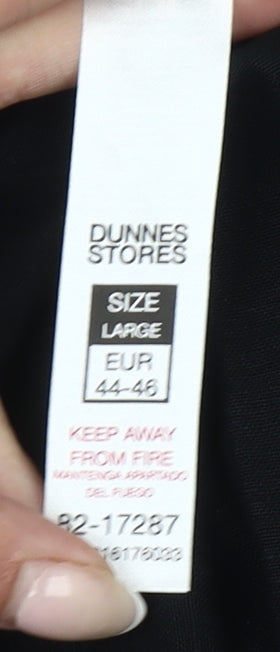 Dunnes Women Black Linen Blend Casual Shorts Size 16