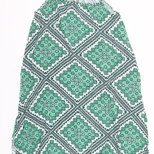 Marks and Spencer Women’s Green Geometric Slip Dress Size 14